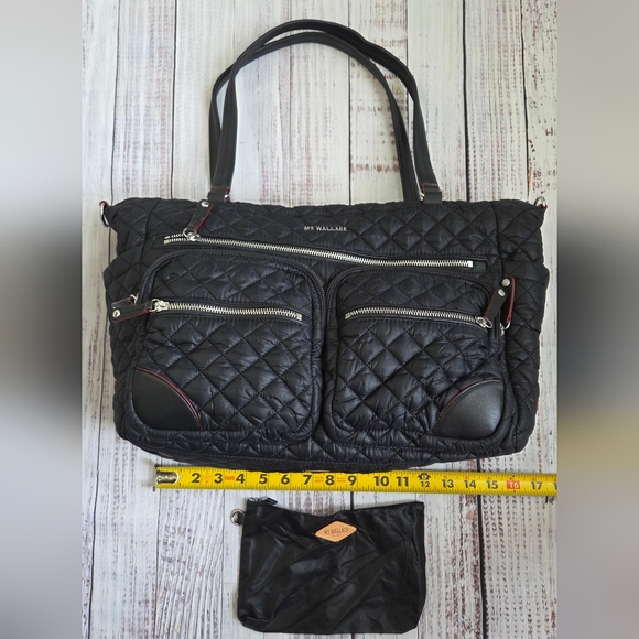 MZ Wallace Crosby Traveler Black Quilted Tote Bag - Picture 15 of 15